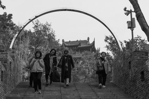 Inside and outside the door