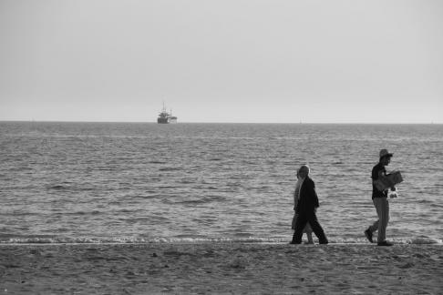 Walking on the beach