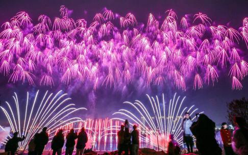 Fireworks bloom in full bloom 12 Fireworks bloom in full bloom 12