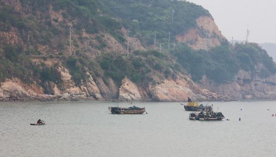 Fishing boats at sea 1