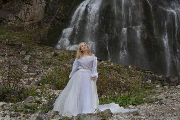 At the waterfall