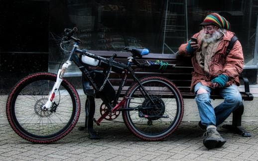 Man Bike Phone