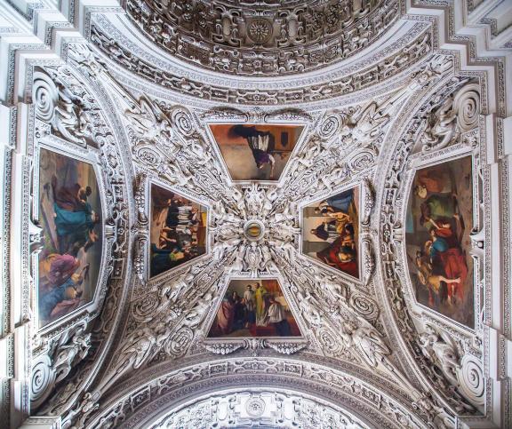 Look up at the cathedral