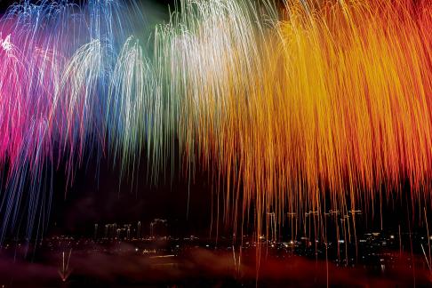 The sky is filled with fireworks 2