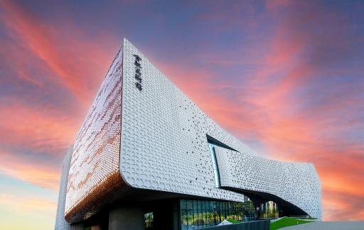 Buildings in the Sunset Glow